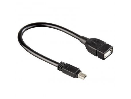 HAMA USB kabl, mini USB-B muki na USB-A enski, 15cm (39626)