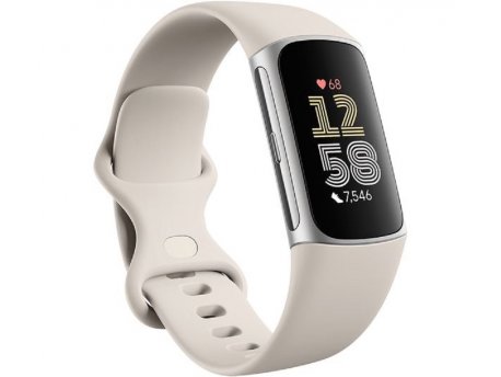 FitBit Charge 6 Porcelain/Silver Fitnes narukvica