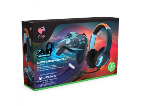 PDP XBX Rematch Wired Controller + Airlite Wired Headset Bundle - Blue Tide