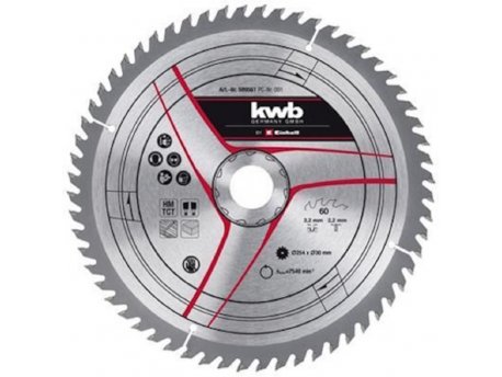 EINHELL KWB TCT rezni list 254X30X3.2mm T60 49589561