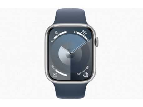 APPLE S9 GPS 45mm Silver Alu Case w Storm Blue Sport Band - M/L ( mr9e3se/a)