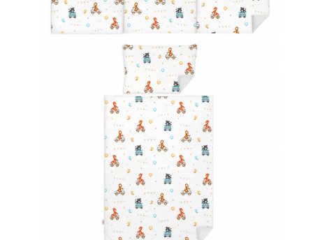 Alberomio Posteljina za bebi krevetac C-6 W416 CARS 120X80 CM