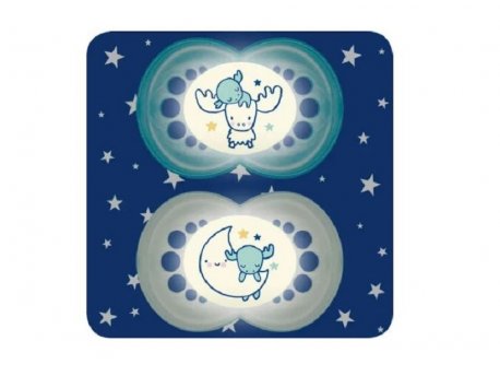 MAM Varalica night silikon 6m+ 2/1