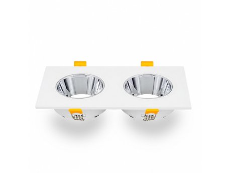 BBLINK Rozetna JM-1011 2xGU10 Bela, Hrom