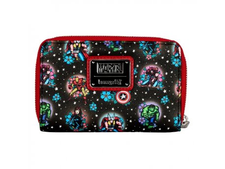Loungefly Marvel Avengers Tattoo Zip Around Wallet