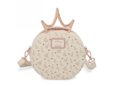 Loungefly Disney Ultimate Princess Metal Crown Cross Body Bag