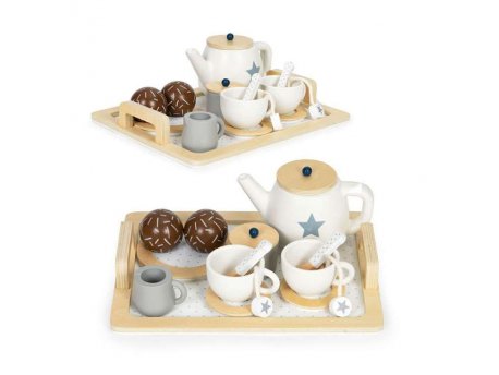 ECO TOYS Drveni čajni set 17 elemenata