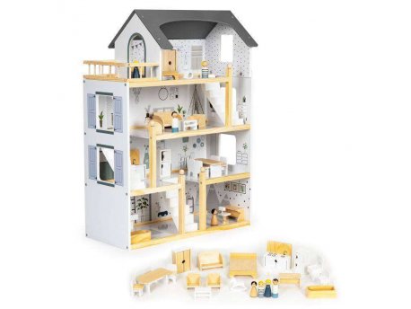 ECO TOYS Kućica za lutke set sa 18 elemenata