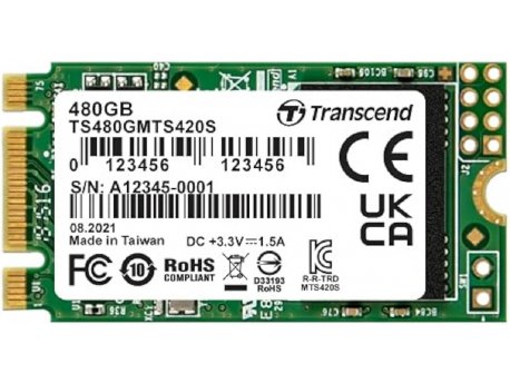 TRANSCEND 480GB M.2 2242 PCIe Gen3x4 TS480GMTS420S