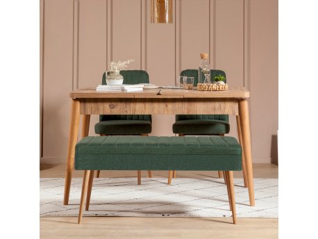 HANAH HOME Trpezarijski set Vina 1070 3 AtlanticGreen