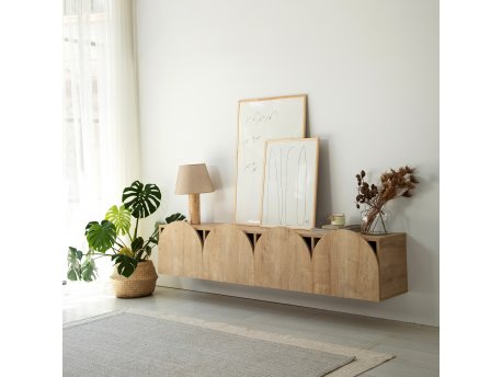 HANAH HOME TV polica Mesta Oak