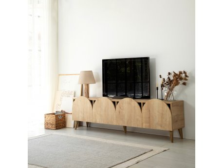 HANAH HOME TV polica Mesta Oak v2