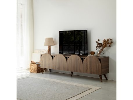 HANAH HOME TV polica Mesta Walnut v2