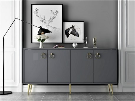 HANAH HOME Komoda Drop Anthracite