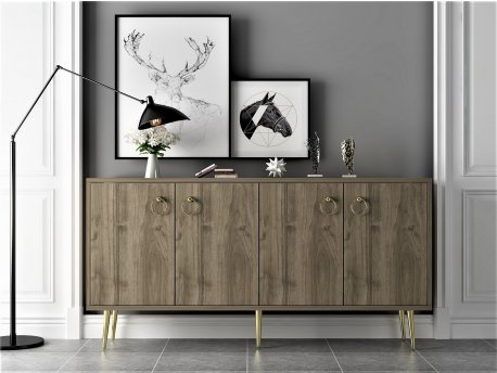 HANAH HOME Komoda Drop Walnut