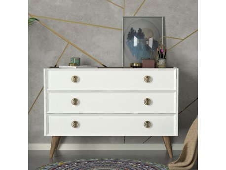 HANAH HOME Komoda Nadya White Walnut