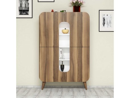 HANAH HOME Višenamenski ormar Mine Walnut White