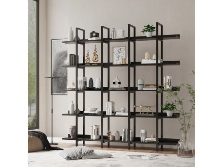 HANAH HOME Polica za knjige Loft Black