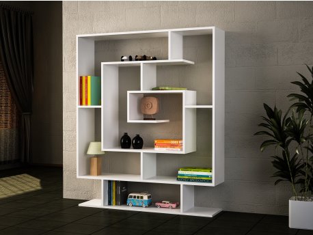 HANAH HOME Polica za knjige Sarmasık White