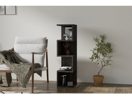 HANAH HOME Polica za knjige Alin Anthracite