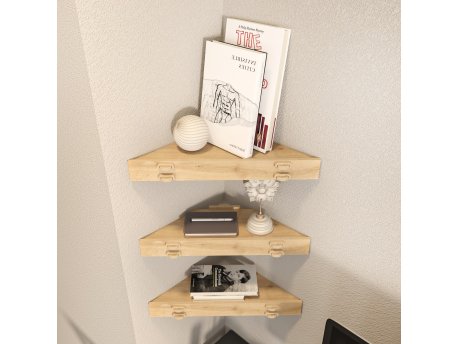 HANAH HOME Zidna polica Edis Oak