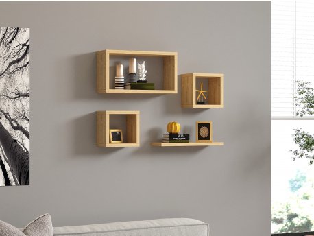 HANAH HOME Zidna polica Babi Sapphire Oak