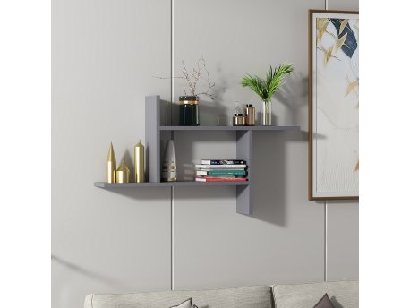 HANAH HOME Zidna polica Ryan Anthracite