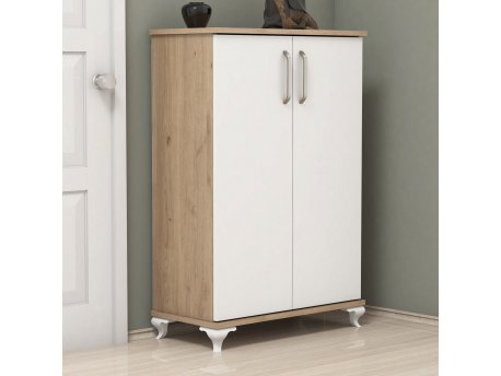 HANAH HOME Cipelarnik Asta Walnut White