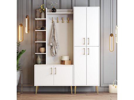 HANAH HOME Cipelarnik sa čivilukom Viyana Da White Gold