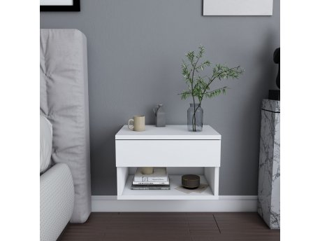 HANAH HOME Noćni stočić Jamot White