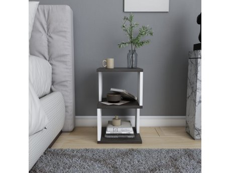 HANAH HOME Noćni stočić Carter Dark Oak White