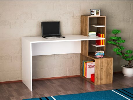 HANAH HOME Radni sto Side White Walnut