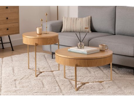 HANAH HOME Set stolova Islo Natural Gold
