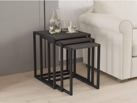 HANAH HOME Set stolova Tali Black Anthracite