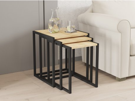 HANAH HOME Set stolova Tali Black Sapphire Oak