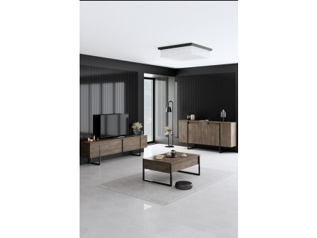 HANAH HOME Set za dnevnu sobu Luxe Walnut Black