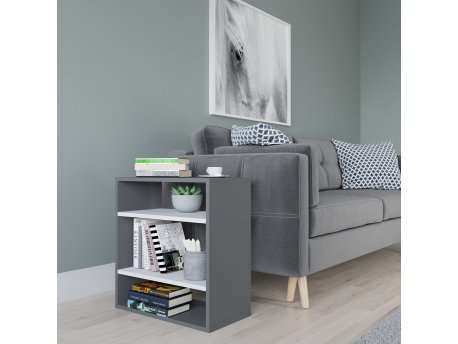 HANAH HOME Pomoćni stočić Harpet Anthracite White