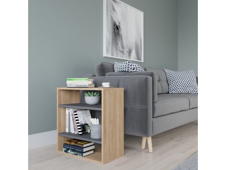 HANAH HOME Pomoćni stočić Harpet Oak Anthracite