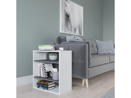 HANAH HOME Pomoćni stočić Harpet White Anthracite