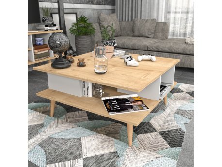HANAH HOME Sto za dnevnu sobu Akya Oak White