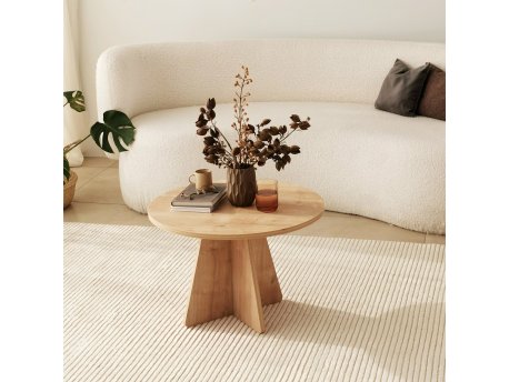 HANAH HOME Sto za dnevnu sobu Mushroom Sapphire Oak