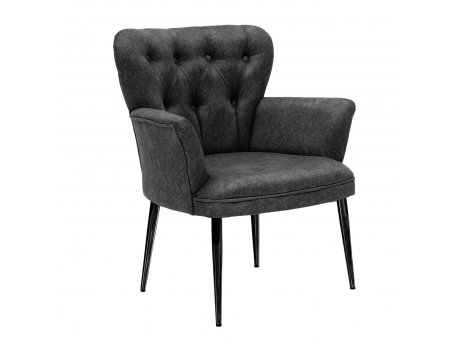 HANAH HOME Fotelja Paris Black Metal Fume