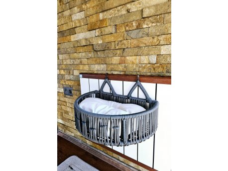 HANAH HOME Korpa za ljubimce Peti Grey