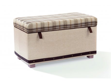 HANAH HOME Tabure Plaid Storage Ottaman