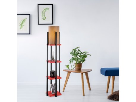 OPVIQ Podna lampa 7118 Black Red