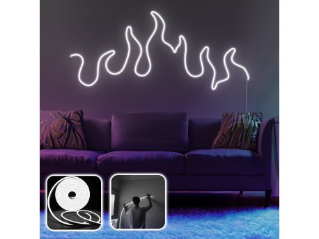 OPVIQ Zidna LED dekoracija Flames XL White