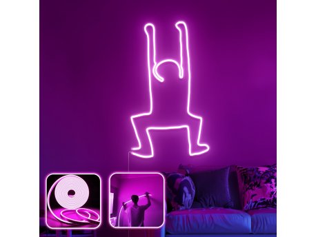 OPVIQ Zidna LED dekoracija Happiness XL Pink