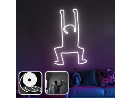 OPVIQ Zidna LED dekoracija Happiness XL White