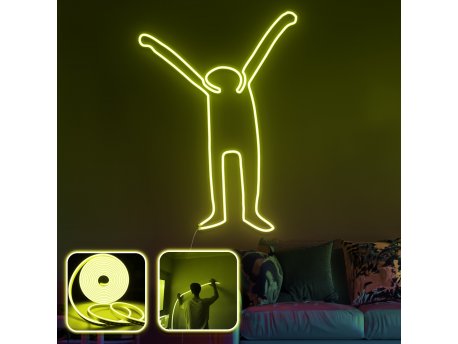 OPVIQ Zidna LED dekoracija Partying XL Yellow