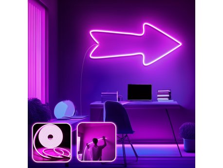 OPVIQ Zidna LED dekoracija Arrow Large Pink